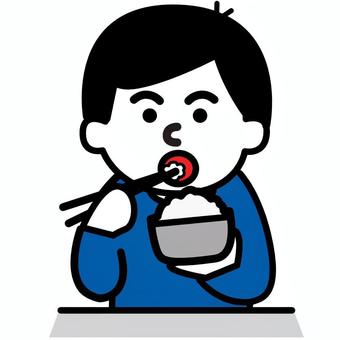 ごはんを食べる ごはん,食べる,男の子,幼児,保育,幼稚園,学校,生活習慣,食事のイラスト素材