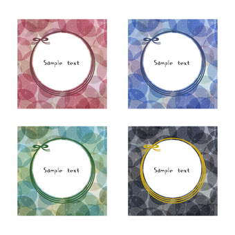 麻の葉模様の正方形フレームセット 麻の葉,フレーム,正方形,模様,和柄,セット,和,丸,ドット,円のイラスト素材