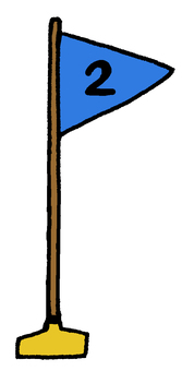 順位旗2 順位旗2 旗,順位,順番,2位,2番,徒競争,体育会,フラッグ,番号,競争のイラスト素材