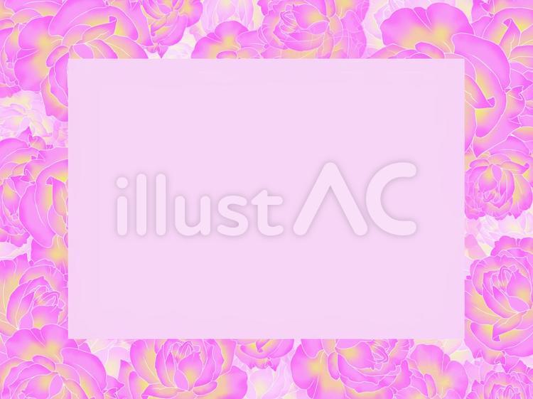 薔薇フレーム 薔薇,バラ,背景のイラスト素材
