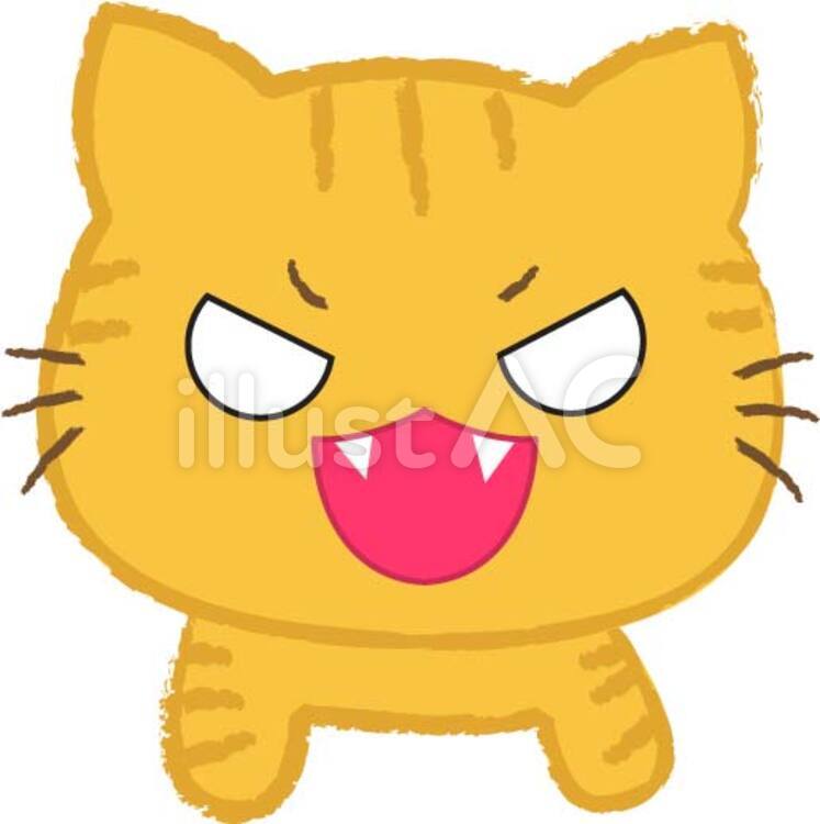 怒っている猫 猫,怒る,怒りのイラスト素材