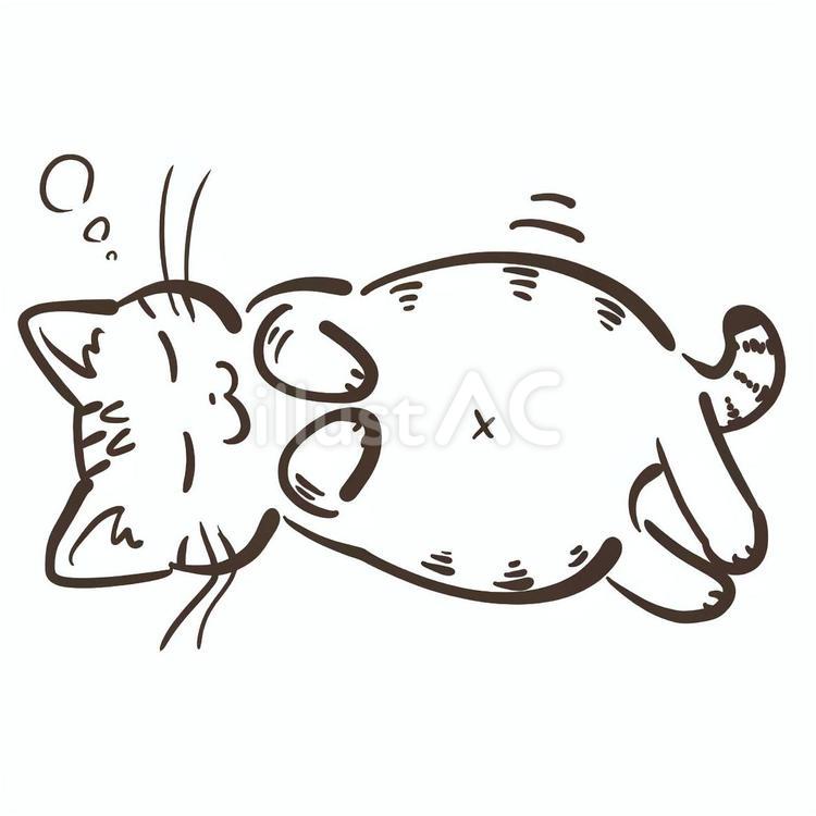 寝ている猫ちゃん 猫,眠る,かわいいのイラスト素材