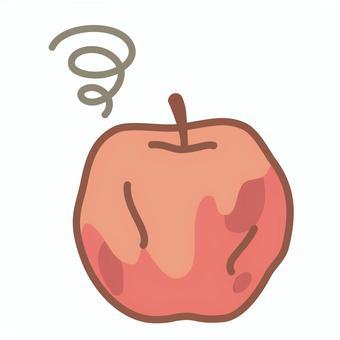 しなびたりんご りんご,古い,しわしわ,傷む,腐る,果物のイラスト素材