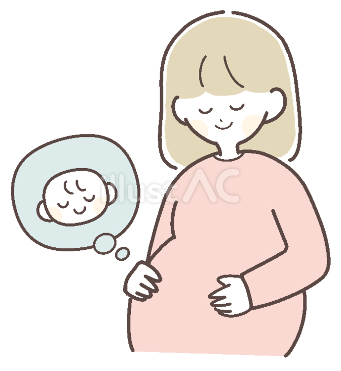 妊婦とお腹の中の赤ちゃん 妊婦,赤ちゃん,お腹のイラスト素材