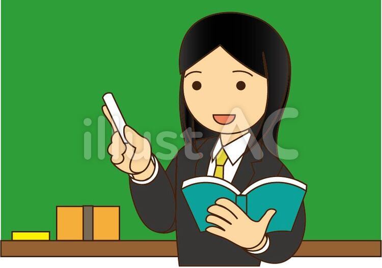 授業中の学校の先生 教師,教員,授業のイラスト素材