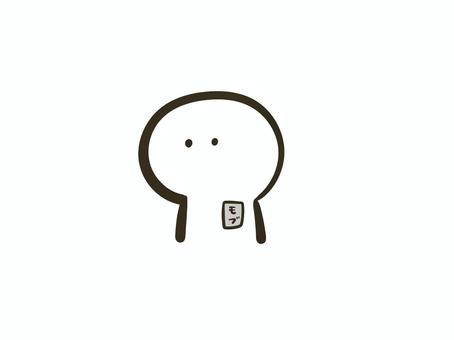 モブキャラな棒人間のイラスト 棒人間,人間,ポーズ,上半身,モブ,キャラ,普通,平凡,凡人,1人のイラスト素材