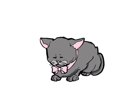 落ち込む猫
