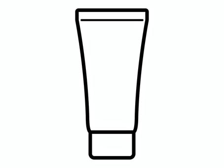 シンプルなチューブの線画イラスト 化粧品,チューブ,アイコン,線画,シンプル,美容クリーム,ハンドクリーム,ボディクリーム,歯磨き,化粧のイラスト素材
