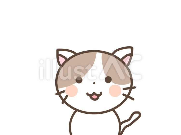 三毛猫 猫,三毛猫,ミケのイラスト素材