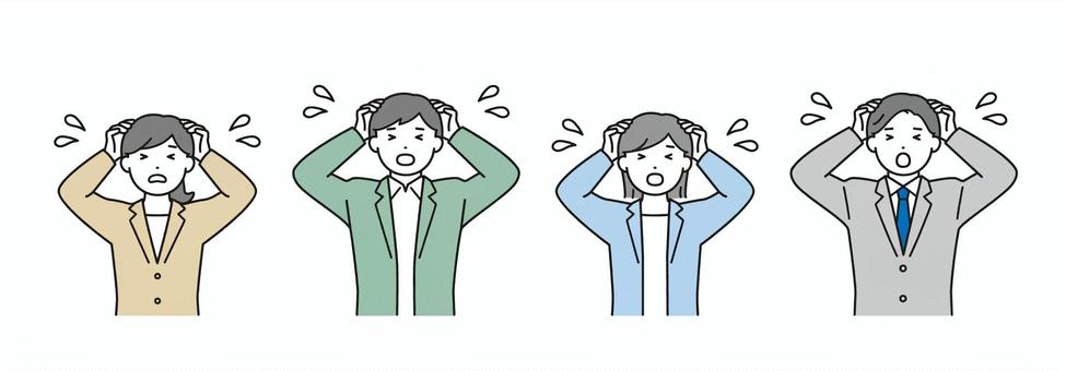 business person holding his head, JPG, PNG and AI business person holding his head, паника, будьте нетерпеливы, чтобы волноваться, JPG, PNG and AI