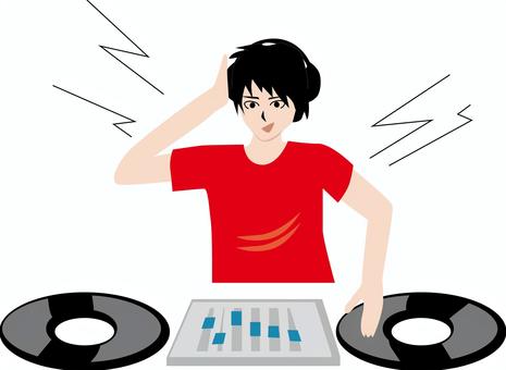 DJパフォーマンス dj,パフォーマンス,イベント,クラブ,音楽,リズム,音響,若い,男性のイラスト素材