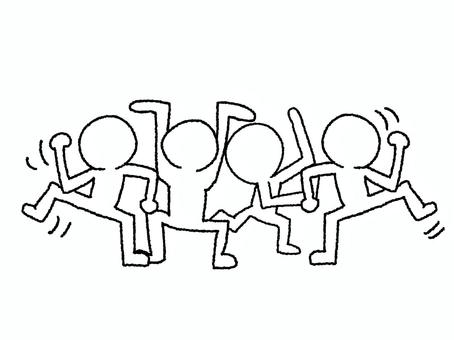 踊るシルエット
