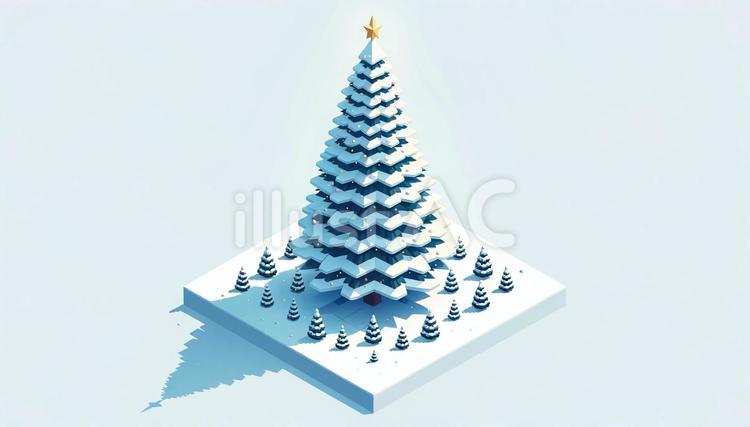 もみの木のクリスマスツリー クリスマスツリー,もみの木,クリスマスのイラスト素材
