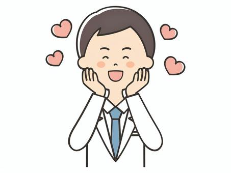 恋をする白衣の男性