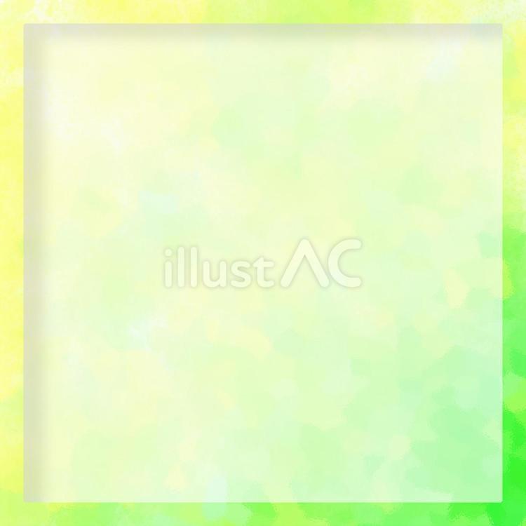スクエア型ベース_水彩_黄緑 正方形,ベース,水彩のイラスト素材