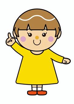 Girl 03_03 (pointing), girl, finger pointing, point, JPG, PNG and AI