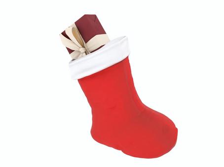 クリスマスプレゼントのサンタブーツの靴下 クリスマス,サンタ,サンタクロース,サンタブーツ,サンタ靴,サンタの靴,靴,christmas,プレゼント,メリクリのイラスト素材