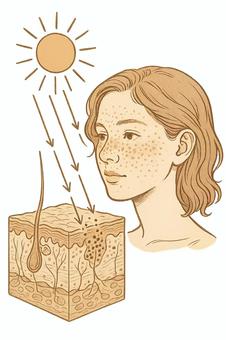 日焼けによる肌の変化