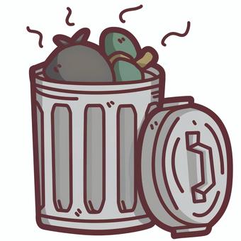 ゴミ箱のデフォルメイラスト ゴミ置き場,ゴミ出し,ゴミ箱,廃棄物,ゴミ,イラスト,ゴミ袋,生ごみ,不燃ごみ,ダストボックスのイラスト素材