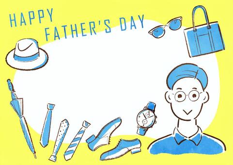 Father's Day message card, father's day, card, frame, JPG, PNG and AI