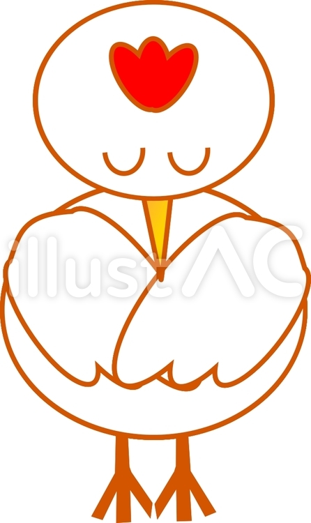 にわとり　お辞儀　挨拶 酉,とり,かわいいのイラスト素材