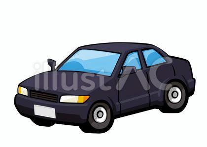 セダンタイプの黒い乗用車