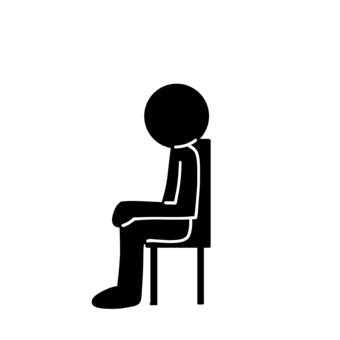 椅子に座ってる人シルエット シルエット,人物,椅子,黒色,影,シンプルのイラスト素材