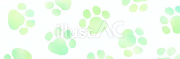 Xヘッダー／猫の足あと ヘッダー,猫,足あとのイラスト素材