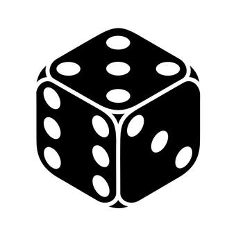 サイコロのアイコン サイコロ,賭け事,ゲーム,賭博,サイ,博打,アイコン,シルエット,シンプル,マークのイラスト素材