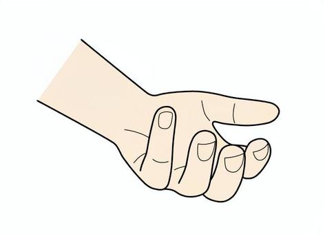手　184　色付き 手,指,リアル,片手,腕,伸ばす,差し出す,さしのべる,あげる,与えるのイラスト素材