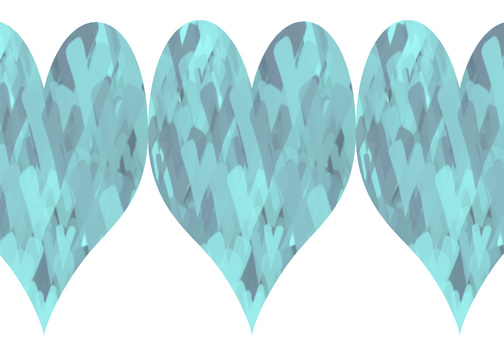 Illustration, simple, blue, heart, 