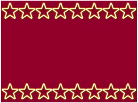 星のフレ−ム　ネオン　黄色　赤 星,スター,フレ−ム,ポストカード,メッセージカード,ネオン,黄色,赤,えんじ色のイラスト素材