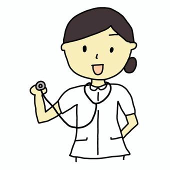 Illustration, nurse, device, a smile, 