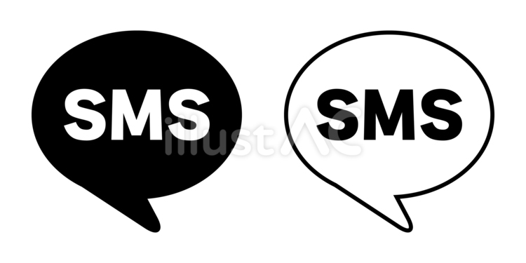 SMSのアイコン 黒 sms,ショートメッセージ,コミュニケーションのイラスト素材