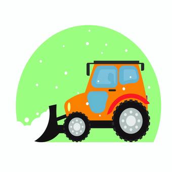 乗り物 016 除雪車,雪,冬,雪かき,トラクター,乗り物,作業車,雪道,除雪,寒いのイラスト素材