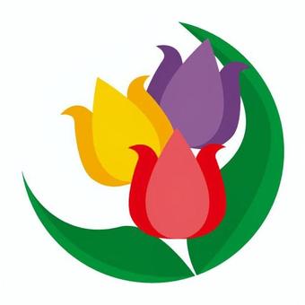 カラフルなチューリップ チューリップ,オランダ,花,カラフル,植物,ガーデニング,春,赤,黄色,紫のイラスト素材