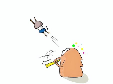飛ぶ　おかっぱ おかっぱ,女の子,体操服,昭和,ブルマ,子ども,空,飛ぶのイラスト素材
