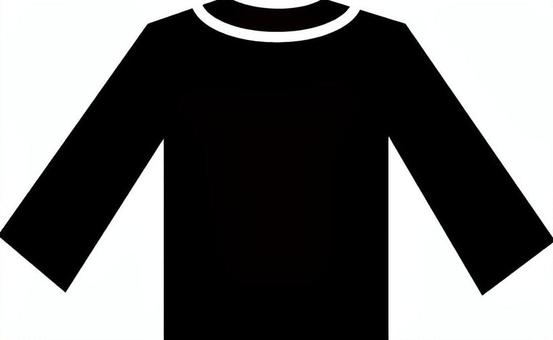 長袖Tシャツ tシャツ,長袖,服,カジュアル,インナー,衣替え,体操服,アイコン,マーク,モノクロのイラスト素材