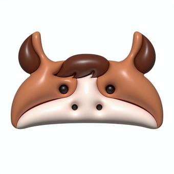 ぷっくりした馬の帽子　干支　馬　午年 馬,午年,帽子,ぷっくり,シール,ステッカー,ぷくぷく,かわいい,かぶる,仮装のイラスト素材