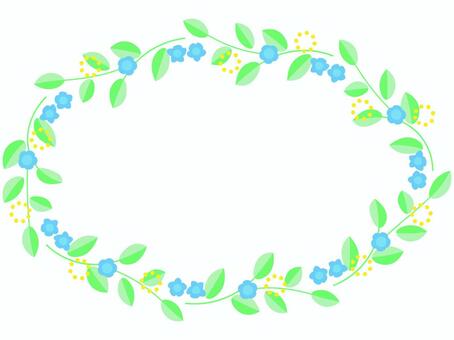 Refreshing color leaves and flower ellipse frame, leaf, flower, ellipse, JPG, PNG and AI