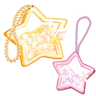 レジンキーホルダー星2 星,アクセサリー,手作り,キーホルダー,レジン,星型,モールド,オイル入り,シャカシャカ,手書きのイラスト素材