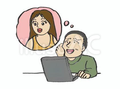 やり取りの相手が絶対美人だと想像する男性