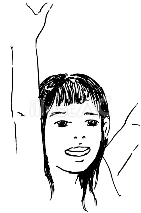 手を上げる女の子 女の子,少女,女性のイラスト素材