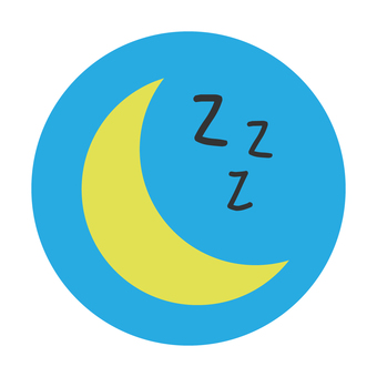 sleep icon moon, sleep, sleep, going to bed, JPG, PNG and AI