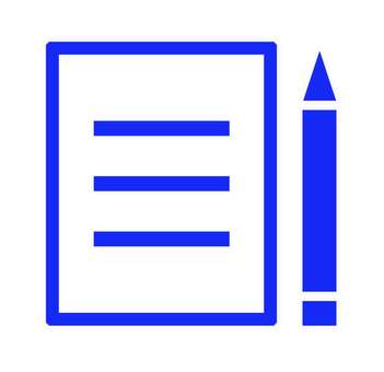 手続き（メモ）アイコン ボールペン,シャーペン,文具,メモ,手続き,紙,書く,道具,持つ,デフォルメのイラスト素材