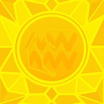 シームレスなモザイク水瓶座　ｐ エンボス  水瓶座,みずがめ座,星占い,ホロスコープ,占星術,12星座,宇宙,天体,天文,ギリシャ神話のイラスト素材