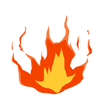 激しい炎のイメージ 炎,火,燃える,燃焼,シンプル,手描き,手書き,イラスト,カット,イメージのイラスト素材