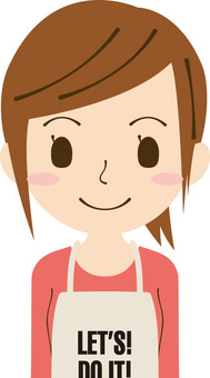 Illustration, female, apron, people, 