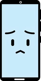 スマホ不安 スマホ不安 スマホ,画面,表情,携帯,困る,不安のイラスト素材