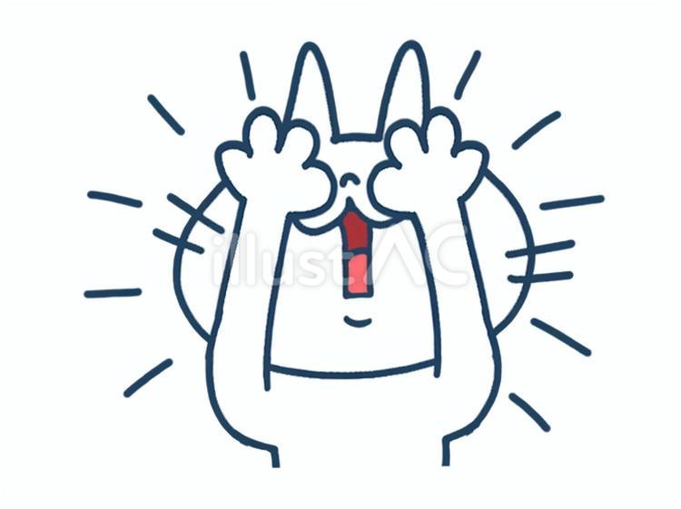 目を隠す猫 目を隠す猫 猫,目,隠すのイラスト素材